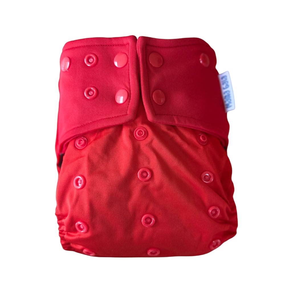 Pañal Reutilizable Mama Gaia Recién Nacido Rojo 2.5 A 7 Kg 1 Unidad 