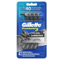 Afeitadora Gillette Prestobarba 3 Carbono Hombre 4 Unidades