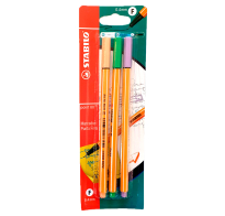 Fibra Pastel Stabilo 3 Unidades Colores Surtidos