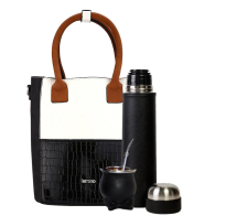 Kit Terrano Matera De Mano + Termo Forrado + Mate De Cerámica