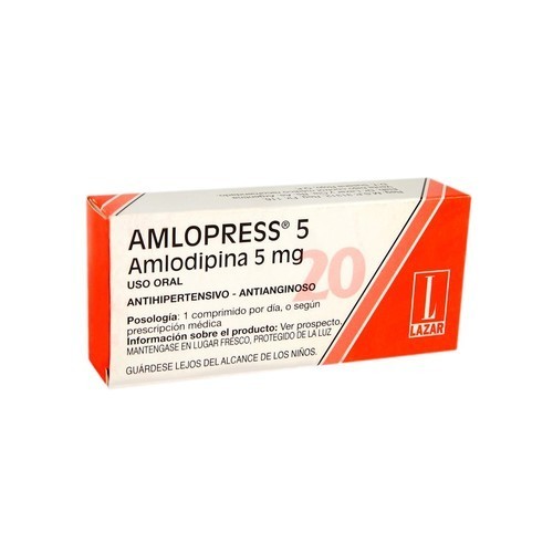 AMLOPRESS 5MG 20 COMPRIMIDOS