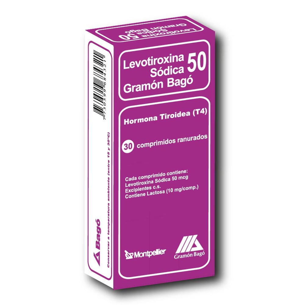 Levotiroxina 50 Mcg 30 Comprimidos