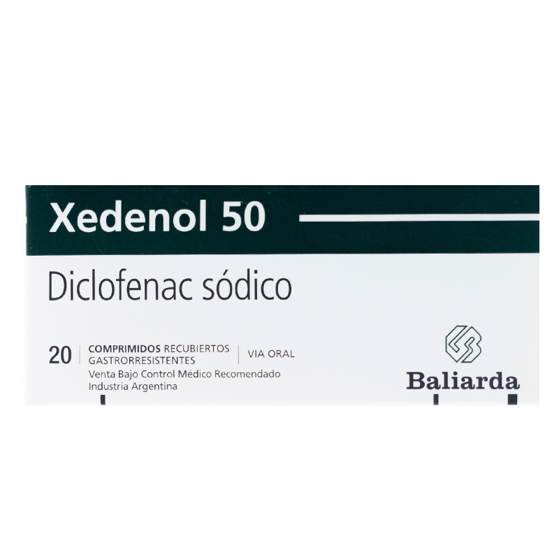 Xedenol 50 Mg 20 Comprimidos