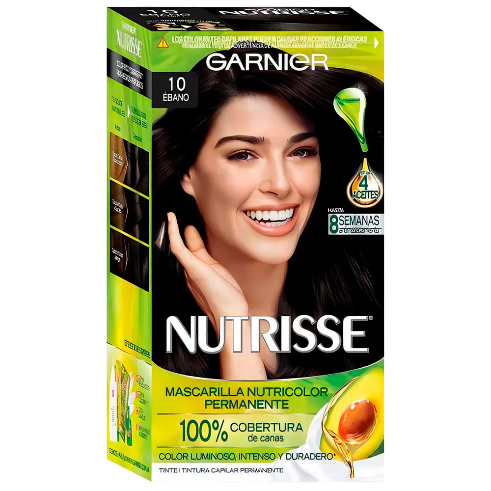 Tinta Garnier Nutrisse N°10 Ebano