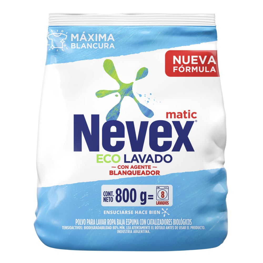 Jabón En Polvo Para Ropa Nevex Clásico 800 G