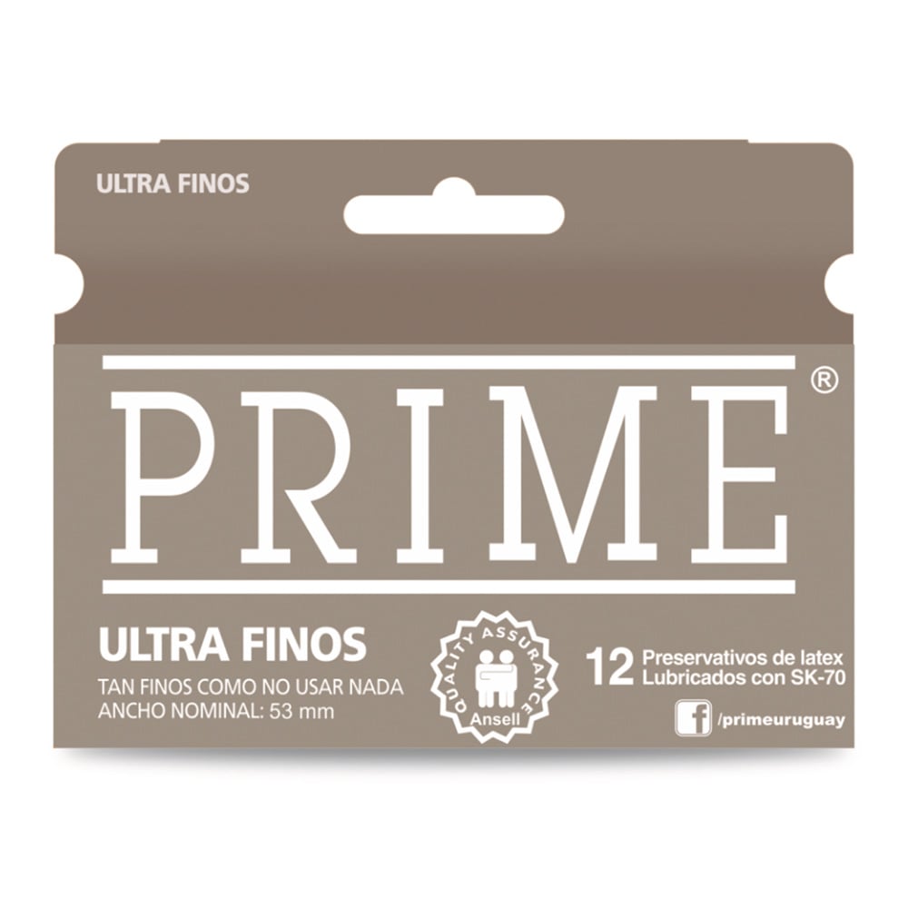 PRESERVATIVO PRIME ULTRAFINO X12 UNIDADES.