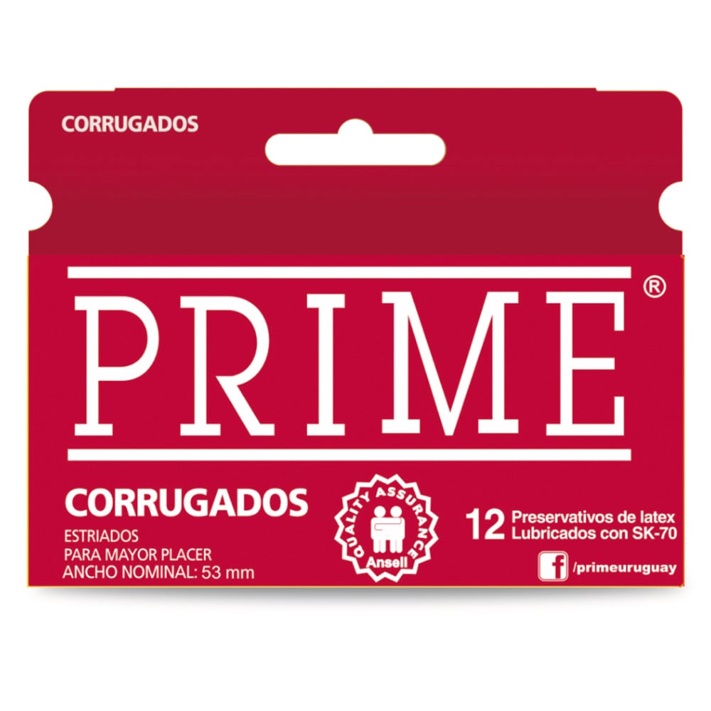 PRESERVATIVO PRIME CORRUGADO X12 UNIDADES.