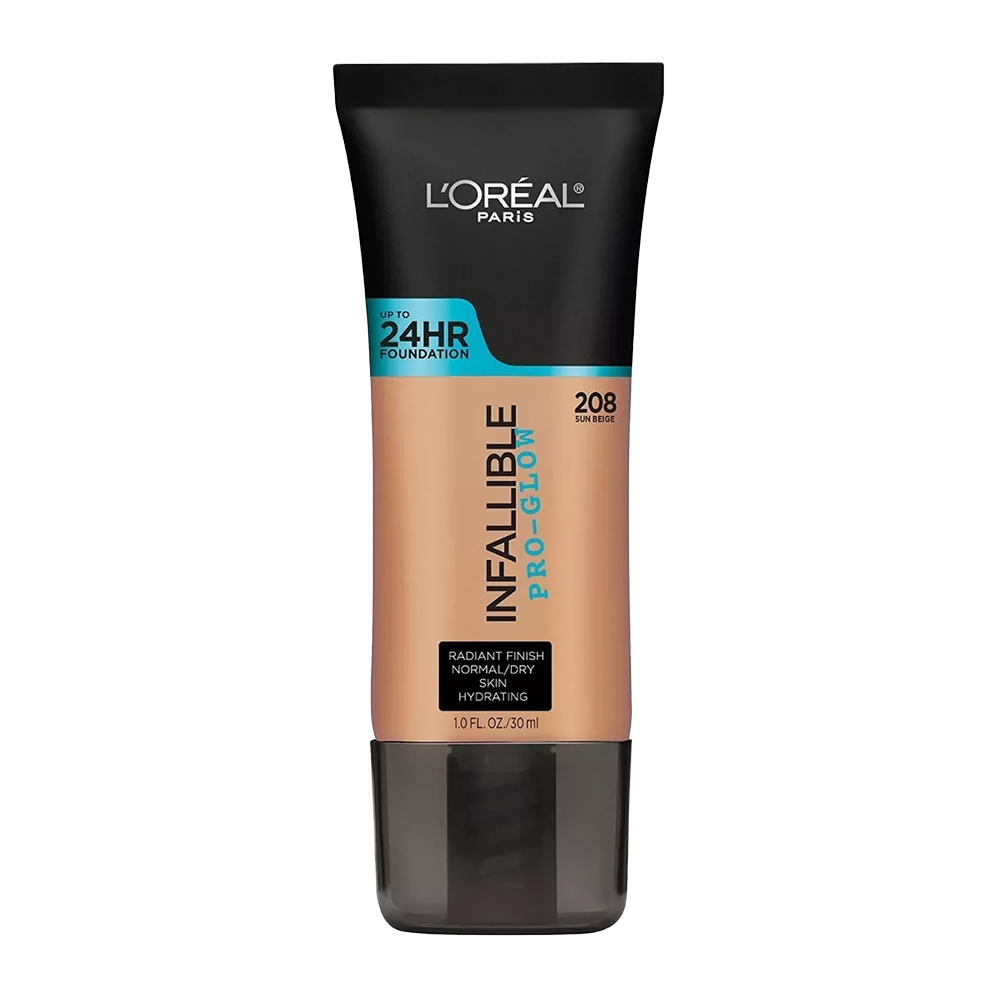 Base L'oréal Infallible Pro-glow N°208 Sun Beige 30 Ml