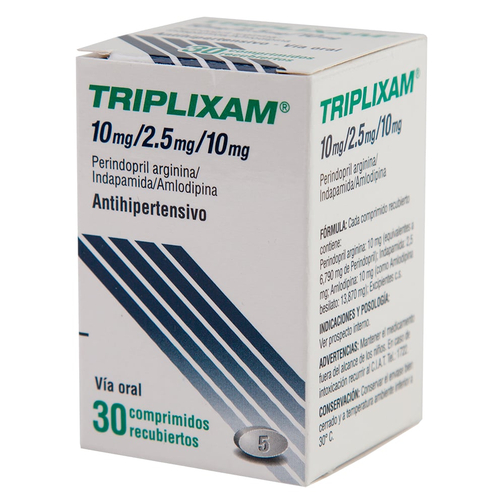 Triplixam 10 Mg /2.5 Mg /10 Mg 30 Comprimidos