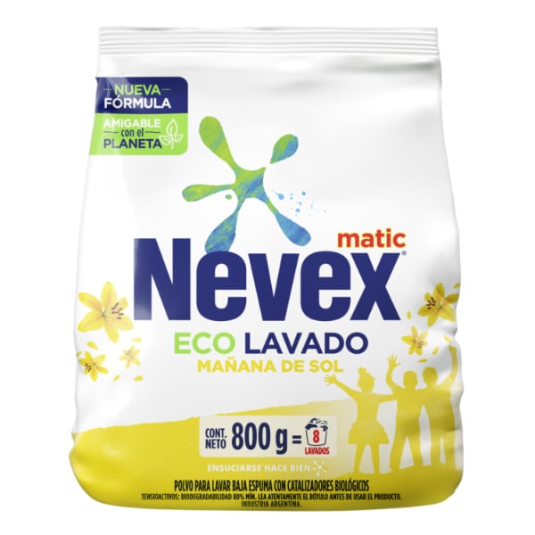 Jabón En Polvo Para Ropa Nevex Mañanas Del Sol 800 G