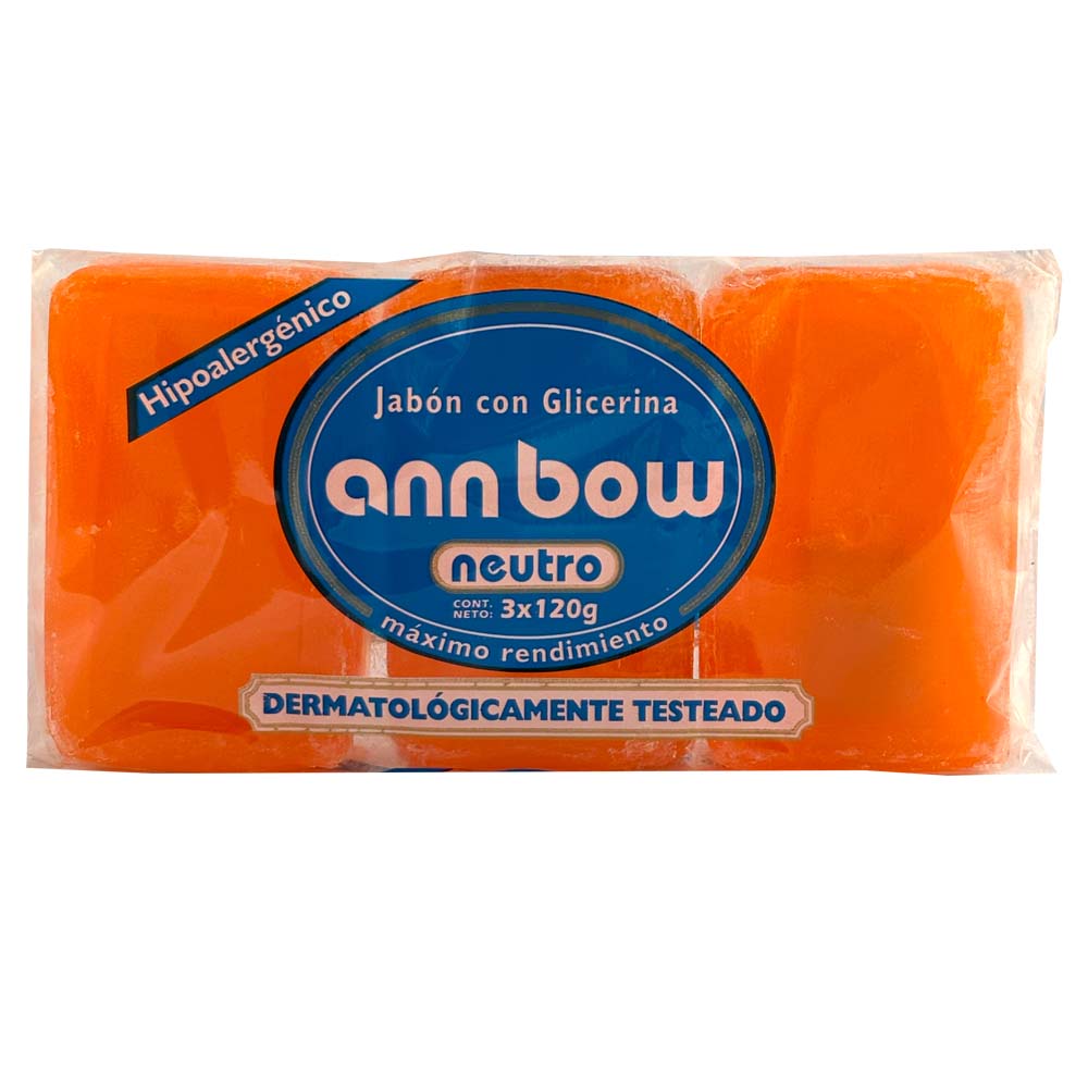 BARRA ANN BOW GLICERINA X3 UNIDADES 120 GRS.