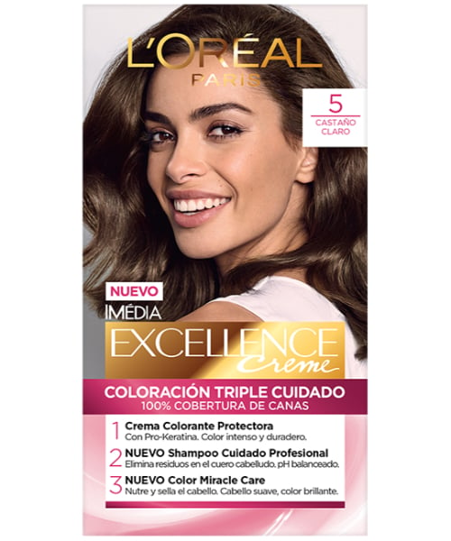 Tinta L'oréal Paris Excellence Creme N°5 Castaño Claro