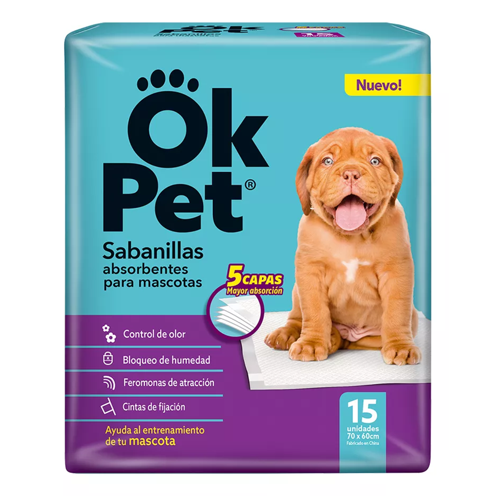 Sabanilla Ok Pet 15 Unidades