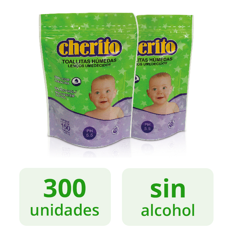 Toallitas Húmedas Cherito 150 Toallitas 2 unidades