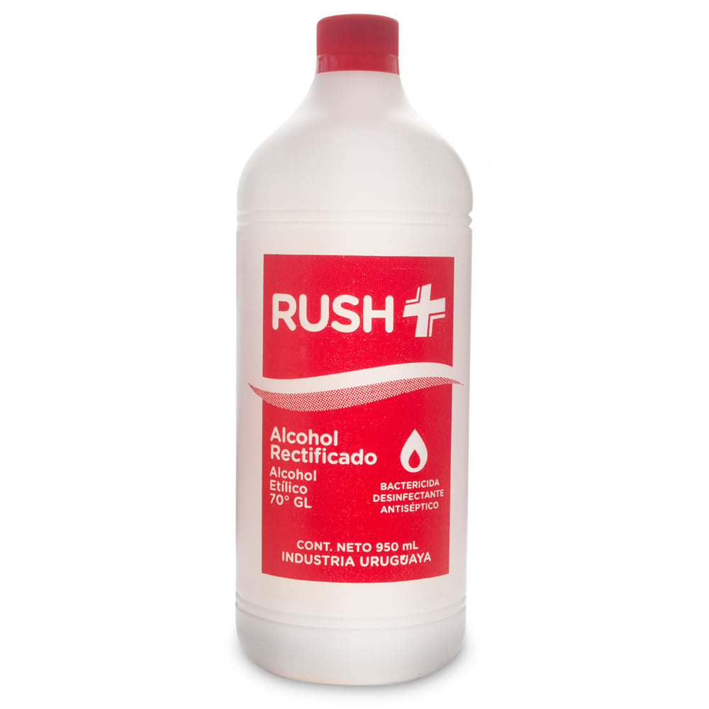 ALCOHOL RECTIFICADO RUSH 70% 950 ML.