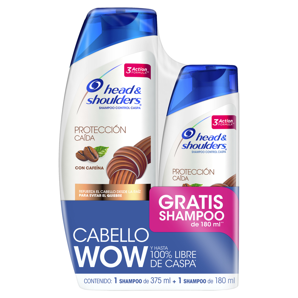 Shampoo Head & Shoulders Protección Caída 375 Ml + Shampoo 180 Ml