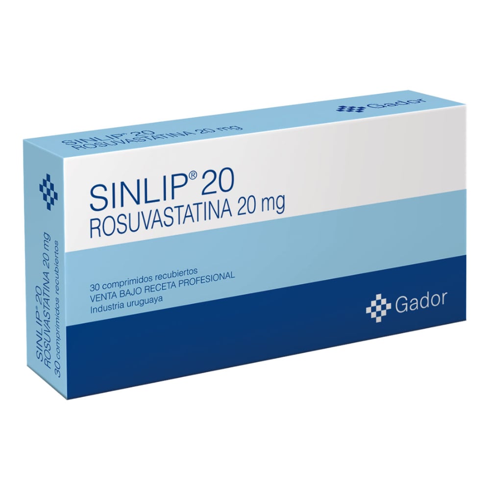 Sinlip 20 Mg 30 Comprimidos