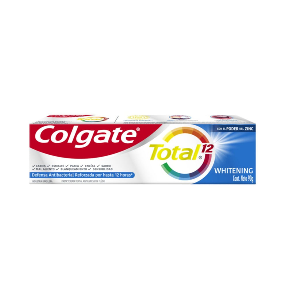 Pasta De Dientes Colgate Total 12 Blanqueadora 90 G