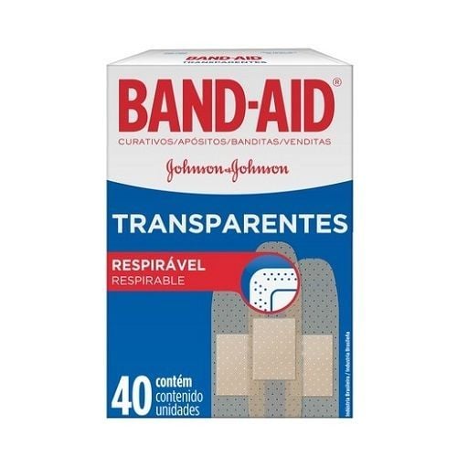 CURITAS BAND AID TRANSPARENTE 40X30 UNIDADES