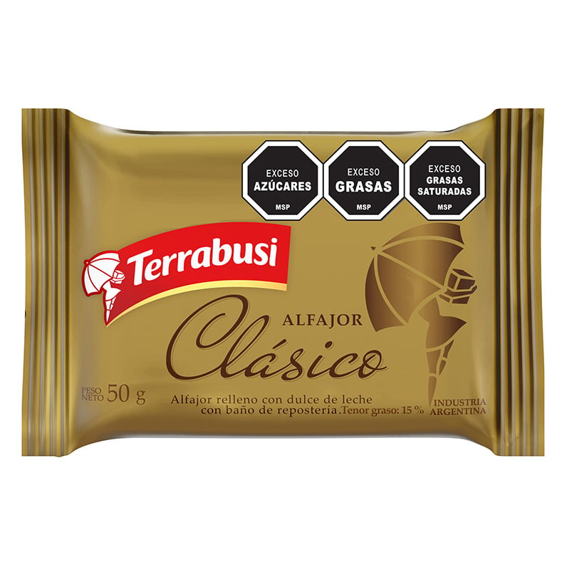 ALFAJOR SIMPLE TERRABUSI CLASICO 50GRS