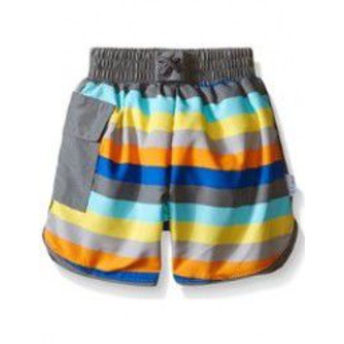 Short De Baño Para Varón Iplay Gris Con Rayas 0 A 6 Meses