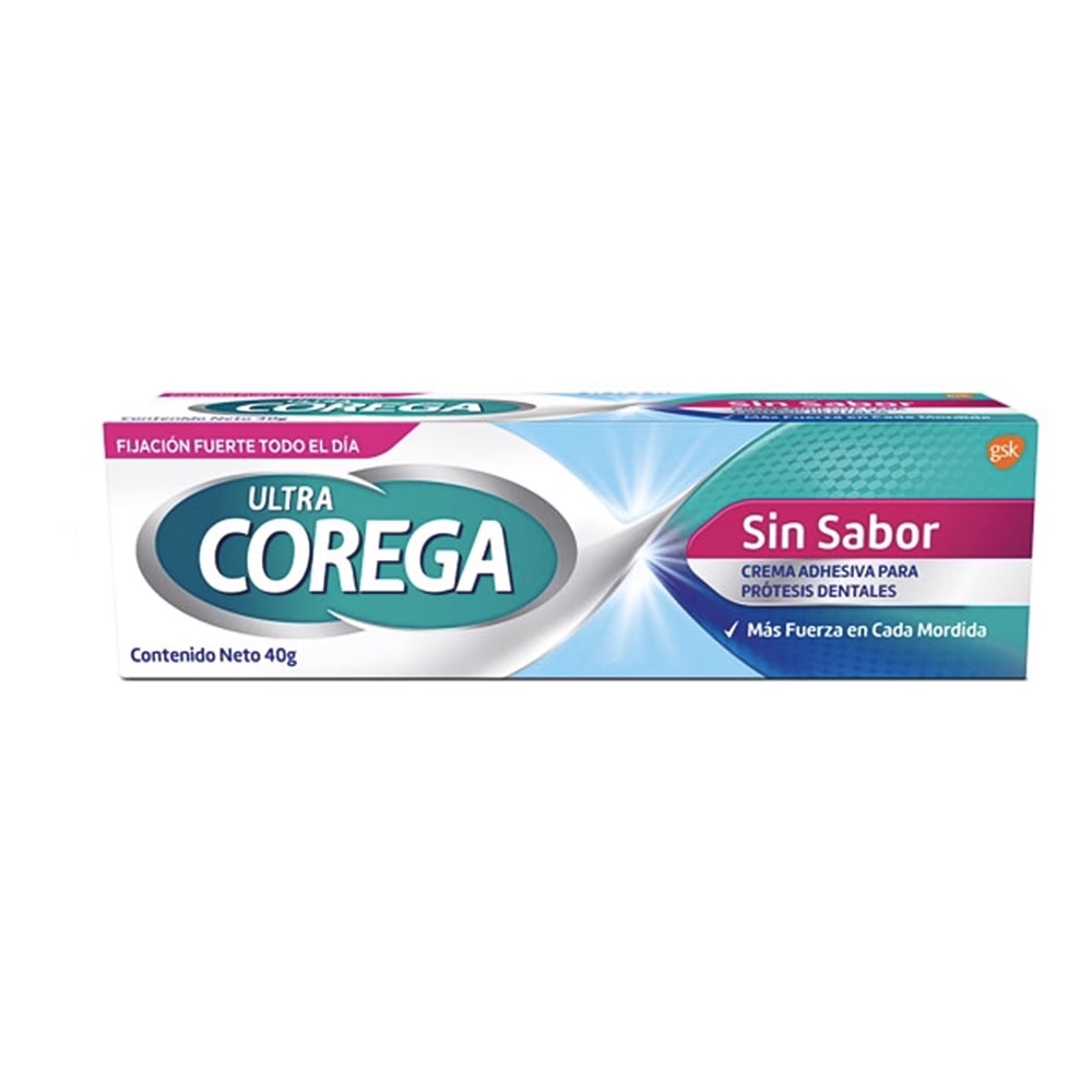 Crema Adhesiva Corega Ultra Sin Sabor 40 G