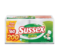 Servilletas Sussex Extra Mesa Blanca 200 Unidades