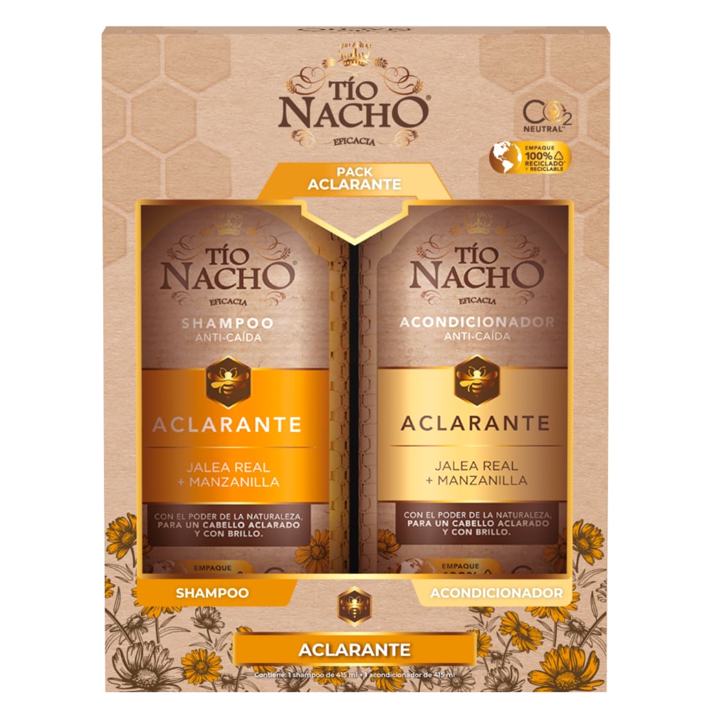 Shampoo Tío Nacho Aclarante 415 Ml + Acondicionador 415 Ml