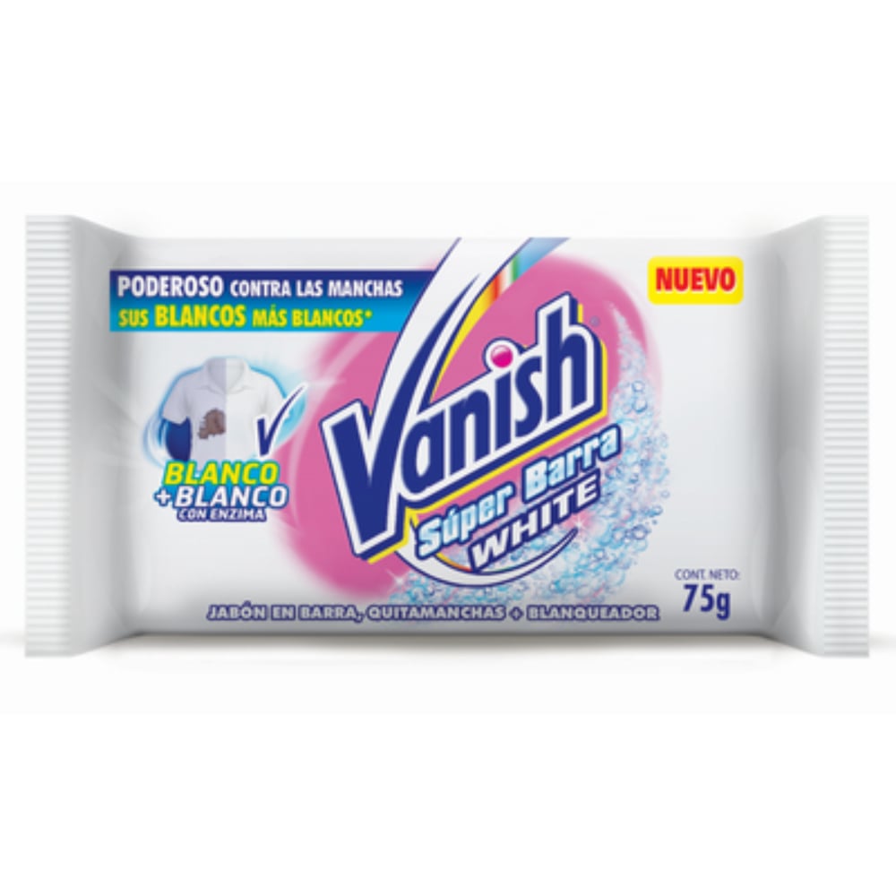 Jabón Para Ropa Vanish White 75 G