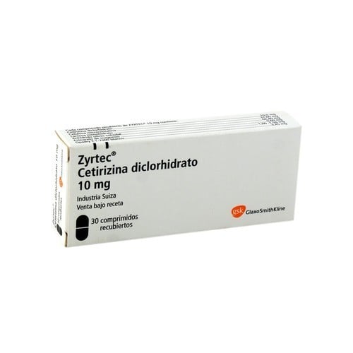 Zyrtec 10 Mg 30 Comprimidos Recubiertos