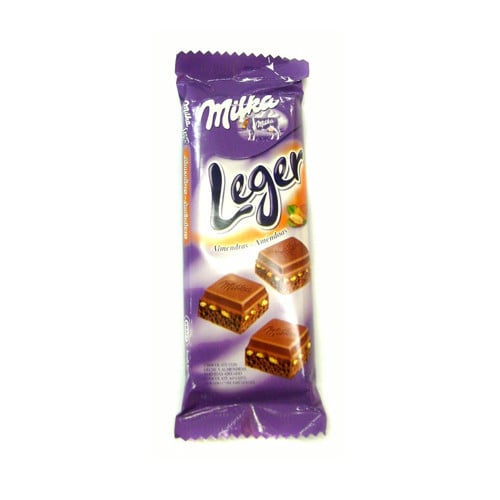 Tableta De Chocolate Milka Leger Almendra 45 G