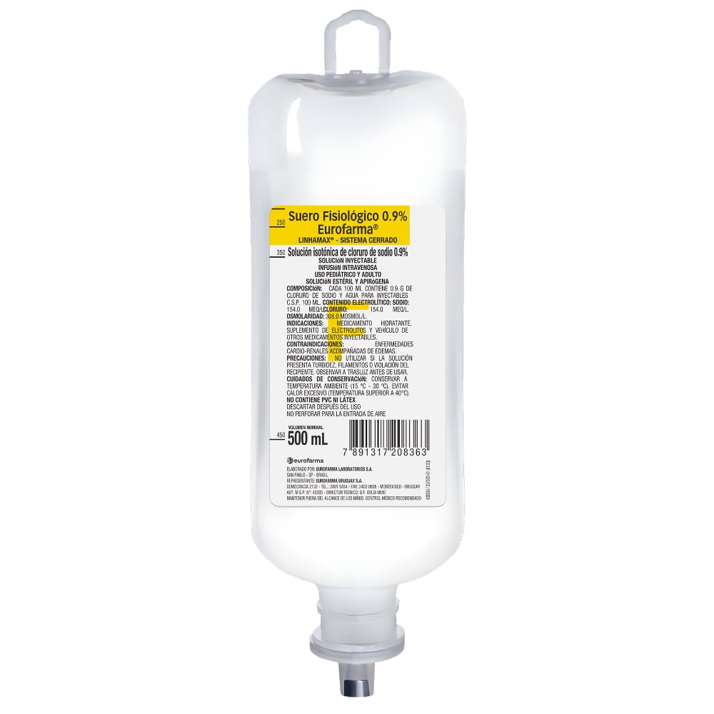 Suero Fisiológico 0.9% 500 Ml