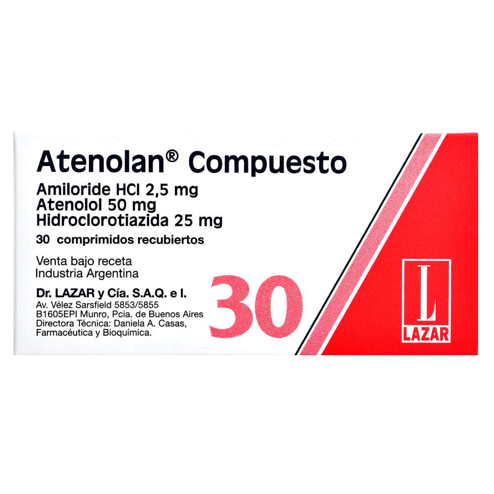 Atenolan Compuesto 30 Comprimidos