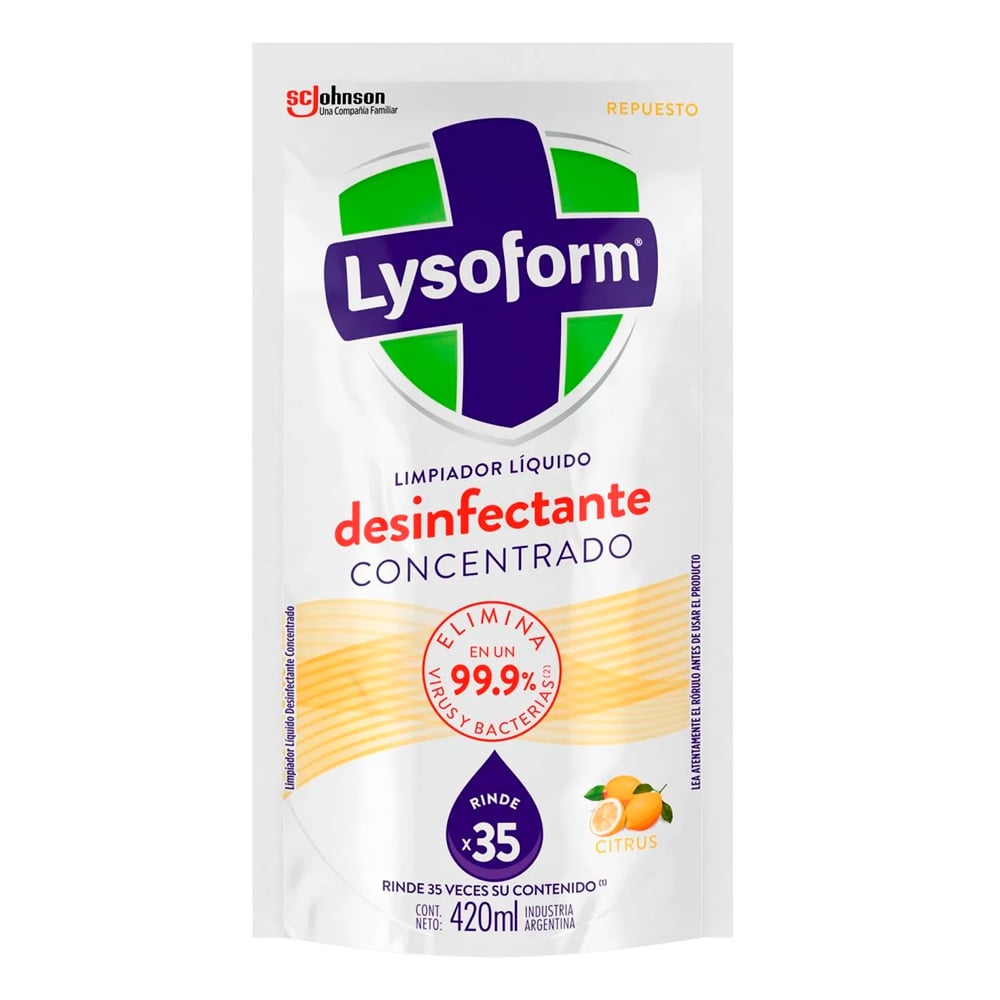 Repuesto Limpiador Lysoform Cítrico 420 Ml