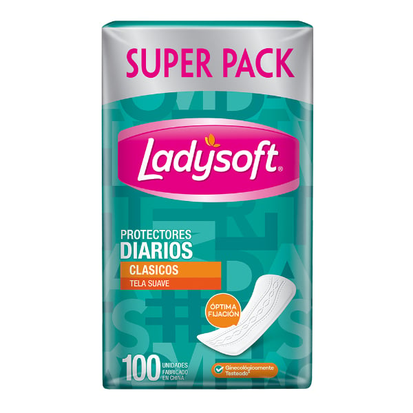 Protectores Diarios Ladysoft Clásicos 100 Unidades