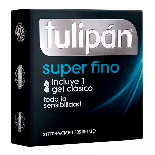 Preservativos Tulipán Super Fino 3 Unidades