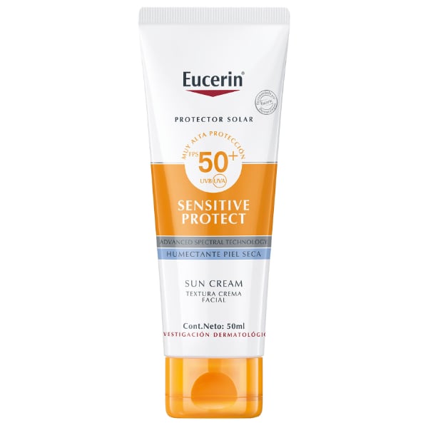 Protector Solar Eucerin Sun Facial Piel Seca Y Sensible Fps50 50 Ml