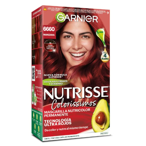 Tinta Garnier Nutrisse Coloríssimos N°6660 Manzana