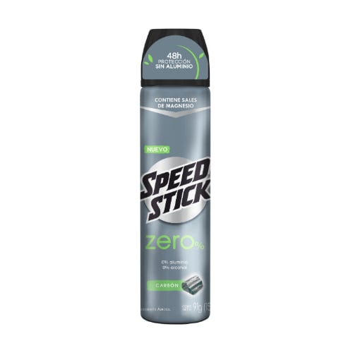 Antitranspirante En Aerosol Speed Stick Zero% Carbón 150 Ml