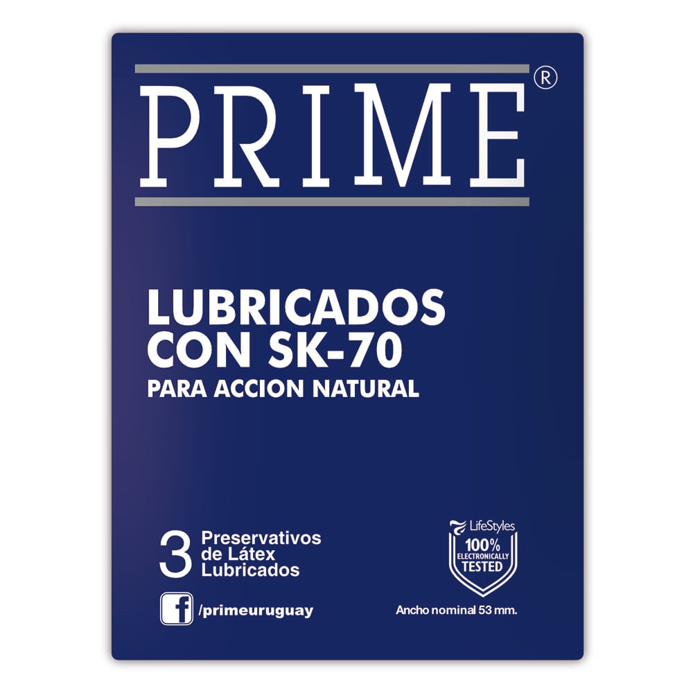 Preservativos Prime Lubricado 3 Unidades