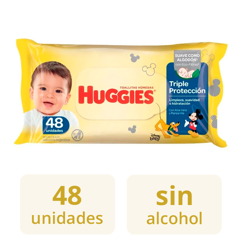 Toallitas Húmedas Huggies Limpieza Cotidiana 48 Unidades