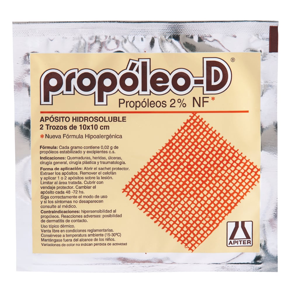 PROPOLEO D NF APOSITO 10 CM X10 CM 2 UNIDADES