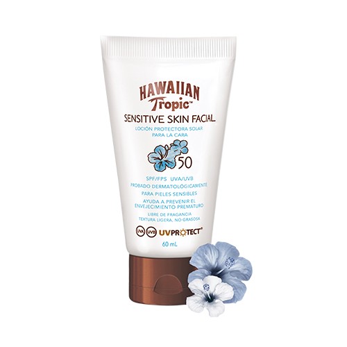 PROTECTOR SOLAR HAWAIIAN TROPIC LOCIÓN FACIAL F50 60 ML.