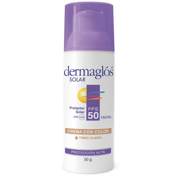 Protector Solar Dermaglós Facial Tono Claro Fps50 50 G