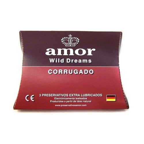 PRESERVATIVO AMOR CROWLING MARRON X3 UNIDADES.