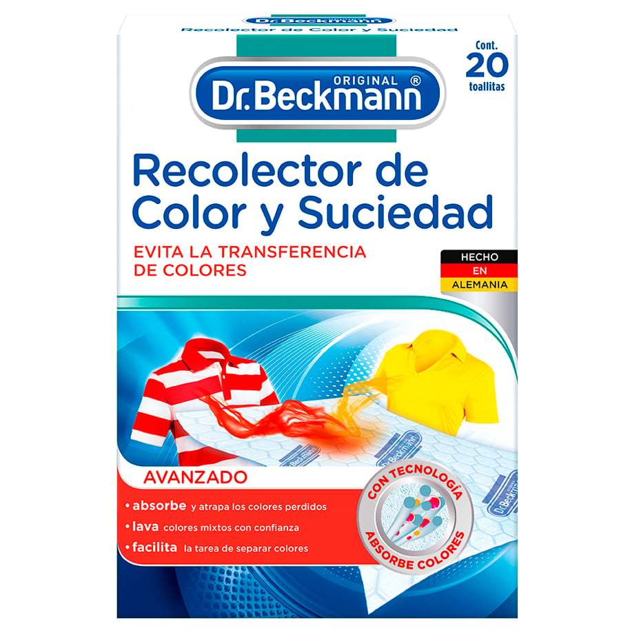 Recolector De Color Y Suciedad Dr. Beckmann 20 Toallitas