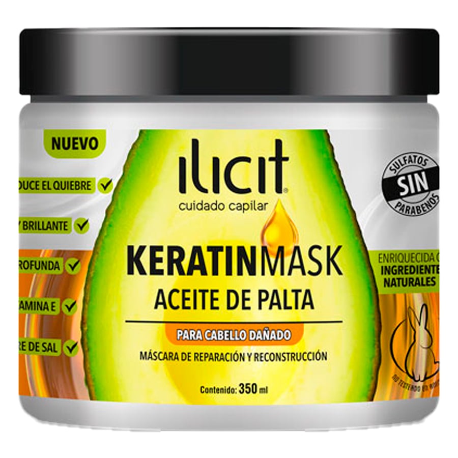 Mascarilla Capilar Ilicit  Keratina Palta 350 Ml