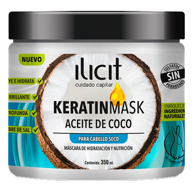 Mascarilla Capilar Keratina Ilicit Coco 350 Ml