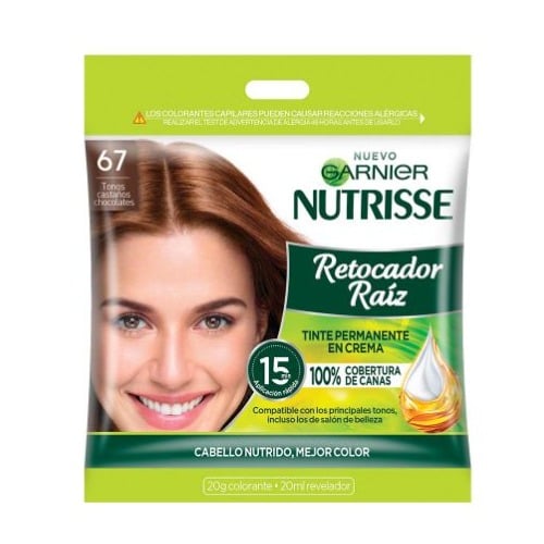 Retocador De Raíz Garnier Nutrisse N°67 Colorante 20 G + Revelador 20 Ml