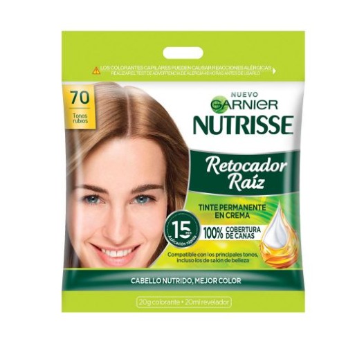 Retocador De Raíz Garnier Nutrisse N°70 Colorante 20 G + Revelador 20 Ml